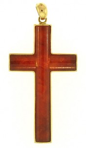 Red Jade Cross Pendant