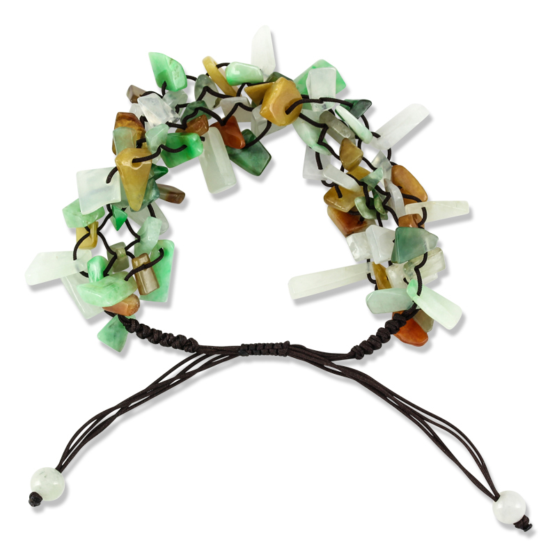 Natural Multi-Color Free-Form Bead Bracelet by Mason-Kay Jade