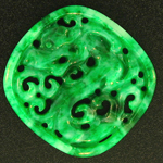 Carved Green Jadeite Jade Dragon