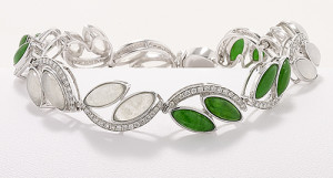 Green Jade & Ice Jade Bracelet Mason-Kay Design by Kristina