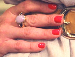Stacy London Lavender Jade Ring Closeup