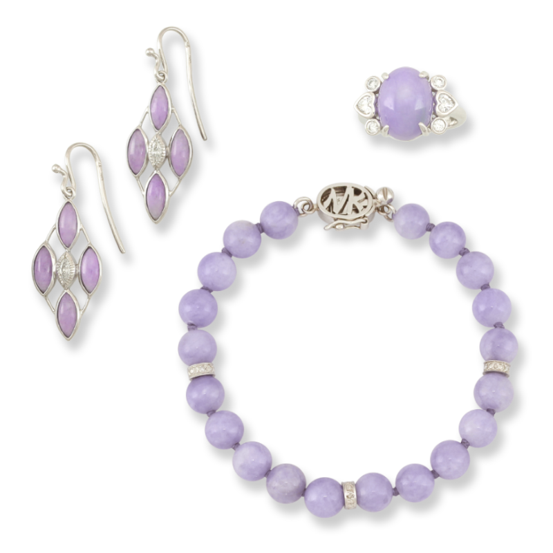 Natural Lavender Jadeite Jade Jewelry